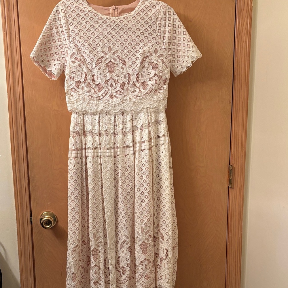 Just Me Elegant Lace Dress Size Small